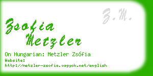 zsofia metzler business card