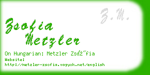 zsofia metzler business card